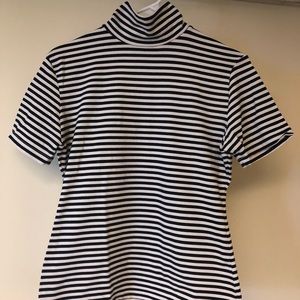 Women’s Large Fitted Express Striped Turtleneck